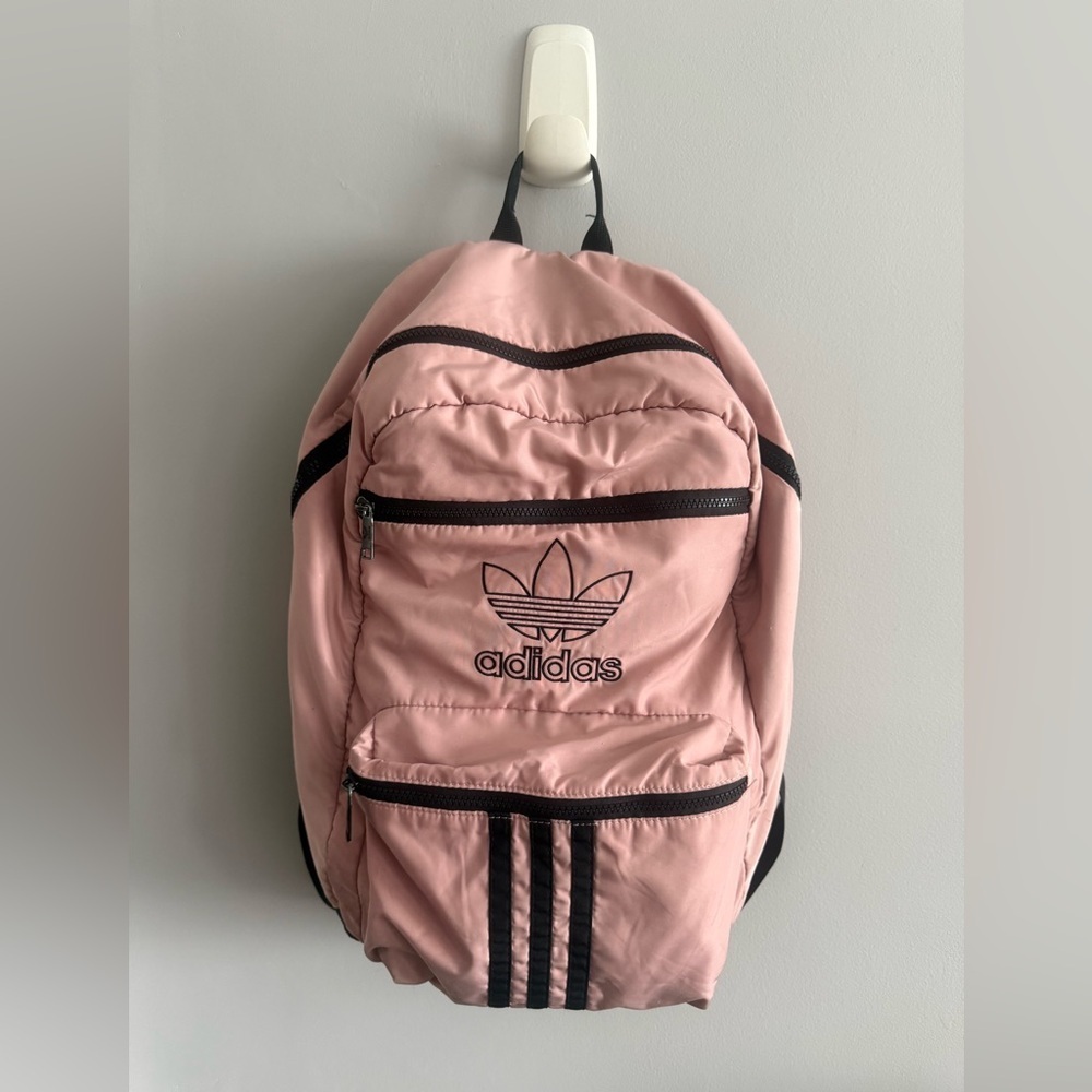 Adidas Light Pink Backpack with Black Details